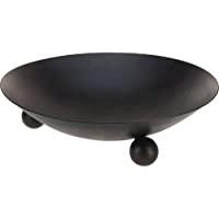 Los mejores  - Tazón Redondo de Metal para Fuego en el jardín – 46 cm – óxido y Negro Disponibles- Black - Large